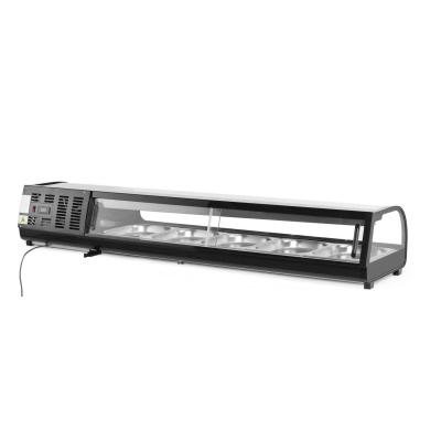 Stojan na Sushi, Arktic, Kapacita: 5x GN 1/2 (V)40 mm (včetně nádob)., Černá, 230V/190W, 1800x420x(H)265mm | 274040